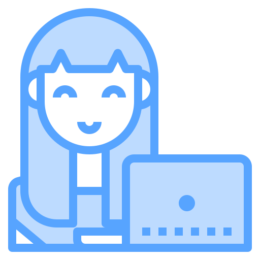 Working woman Catkuro Blue icon