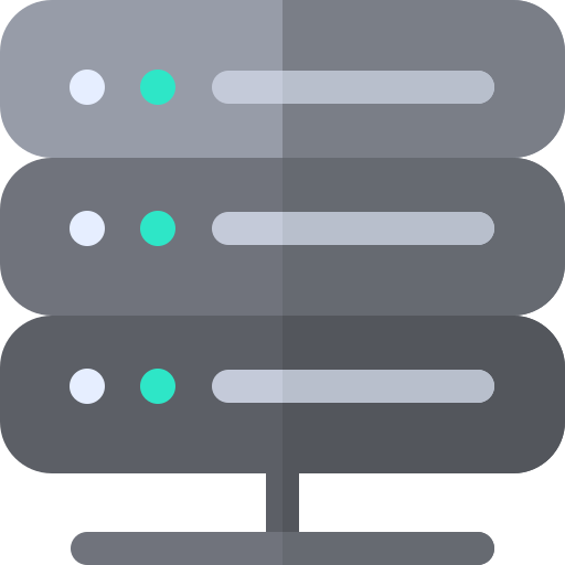 serveur Basic Rounded Flat Icône