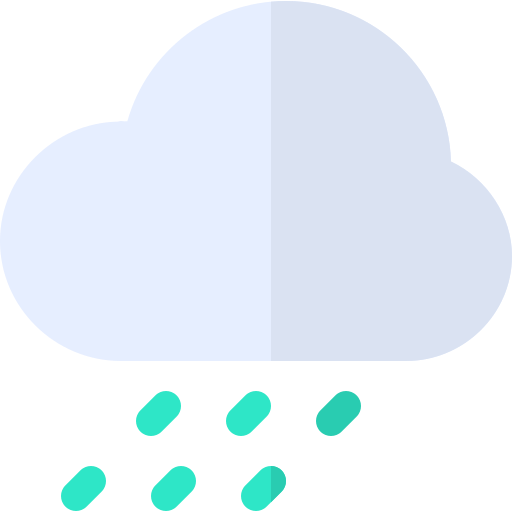 Rain Basic Rounded Flat icon