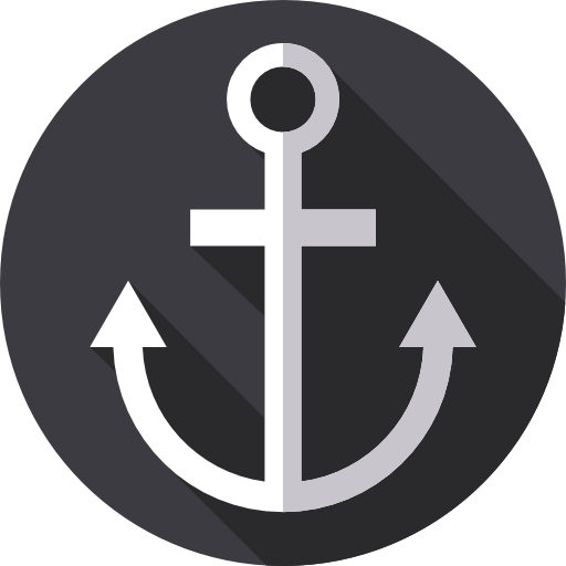 Anchor Flat Circular Flat icon