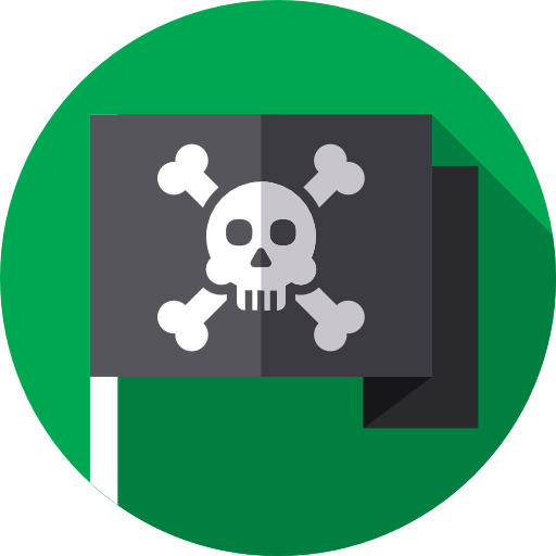 piraten vlag Flat Circular Flat icoon