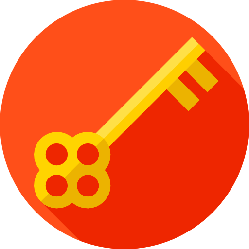 sleutel Flat Circular Flat icoon