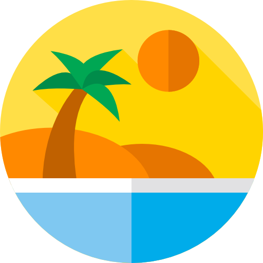 Island Flat Circular Flat icon