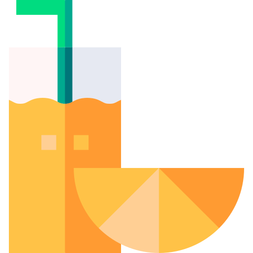 orangensaft Basic Straight Flat icon