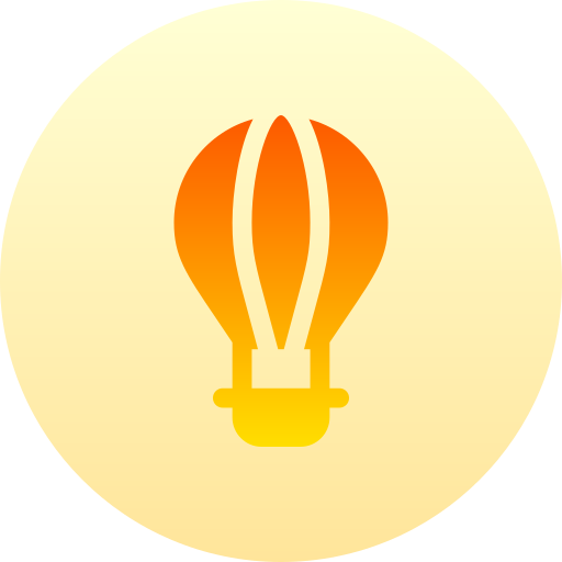 heißluftballon Basic Gradient Circular icon