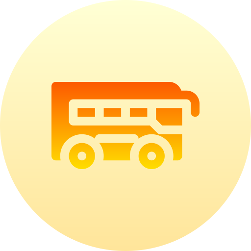 autobus Basic Gradient Circular icona