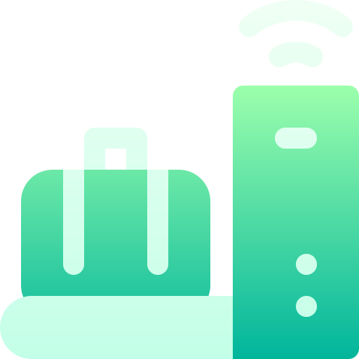Luggage scan Basic Gradient Gradient icon