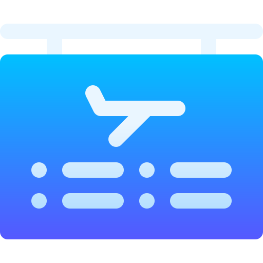 Flight information Basic Gradient Gradient icon