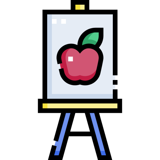 Easel Detailed Straight Lineal color icon