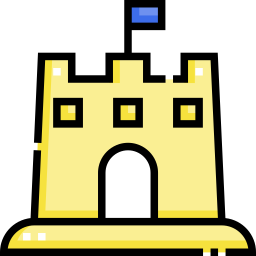 castello di sabbia Detailed Straight Lineal color icona