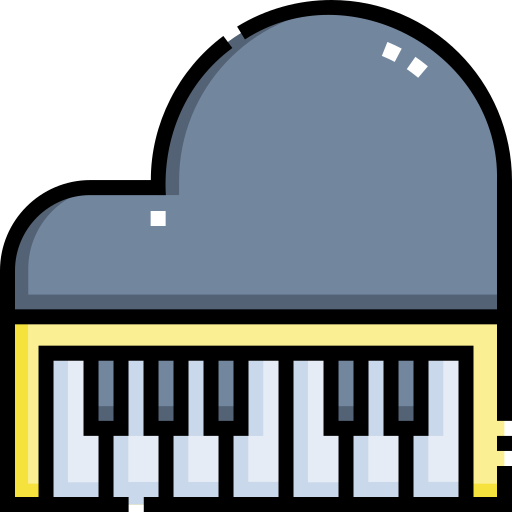 Пианино Detailed Straight Lineal color иконка