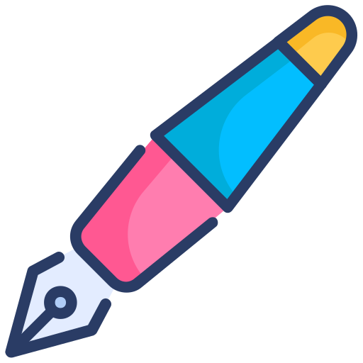 pluma fuente Generic Outline Color icono