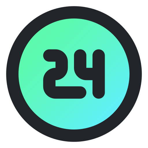 24 hours Generic Lineal Color Gradient icon