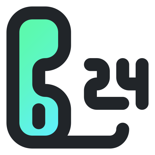 soporte 24 horas Generic Lineal Color Gradient icono