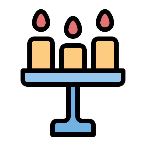 Candle Generic Outline Color icon