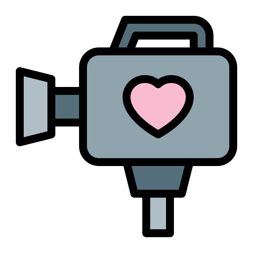 video Generic Outline Color icon