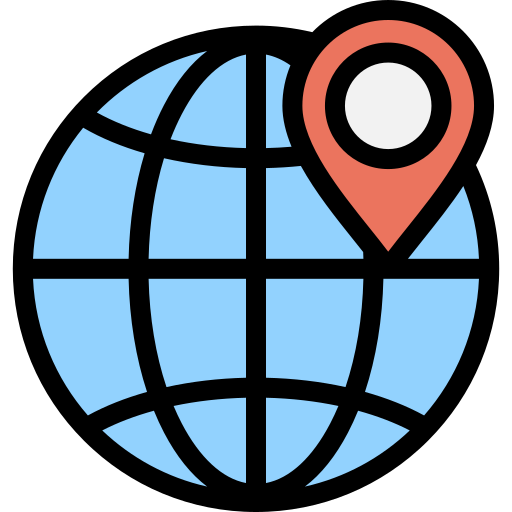 Globe Generic Outline Color icon