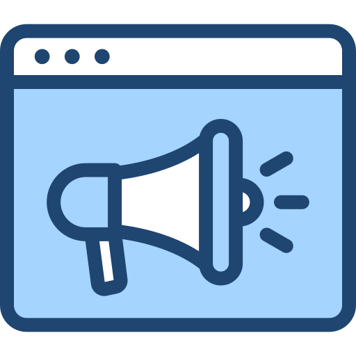 온라인 마케팅 Generic Blue icon