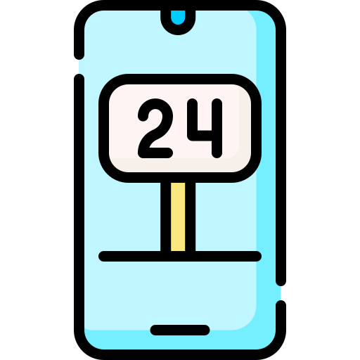 24時間のサイン Generic Outline Color icon