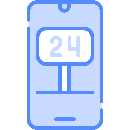 signo de 24 horas Generic Blue icono