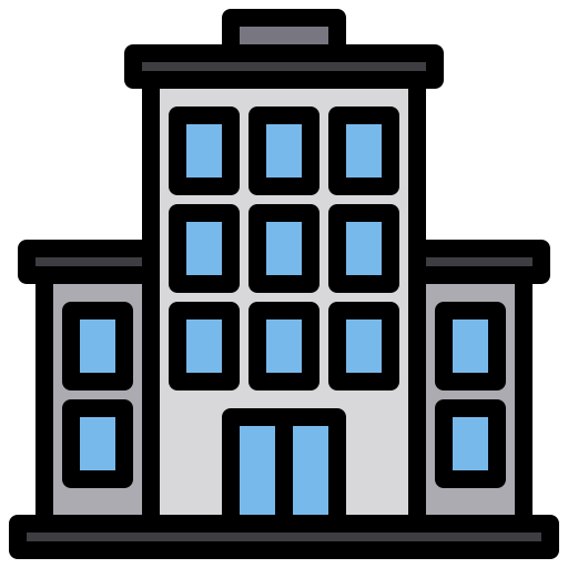edificio xnimrodx Lineal Color icona