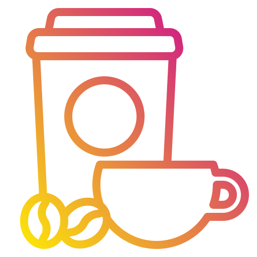 커피 컵 Payungkead Gradient icon