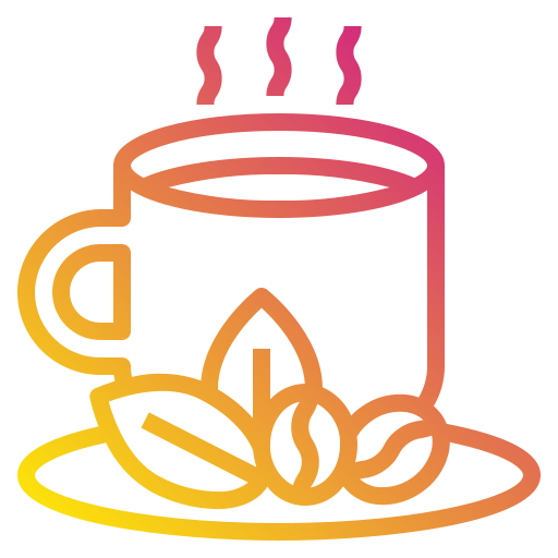 뜨거운 커피 Payungkead Gradient icon