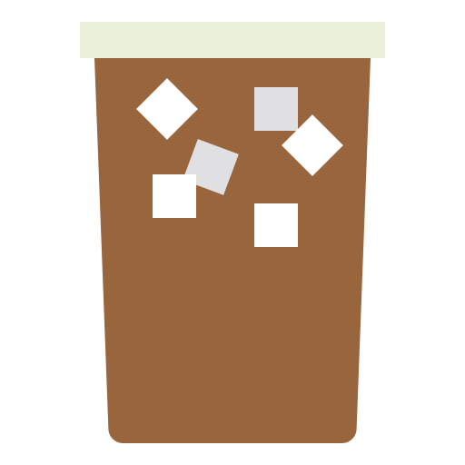 Iced coffee Payungkead Flat icon