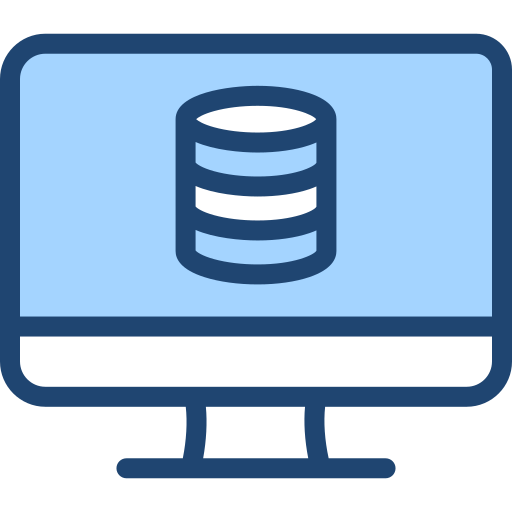 database management Generic Blue icoon