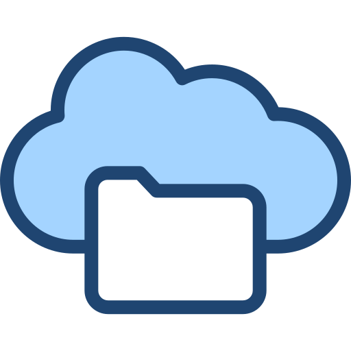 almacenamiento en la nube Generic Blue icono