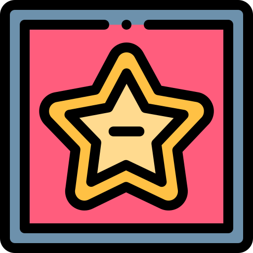 walk of fame Detailed Rounded Lineal color icon