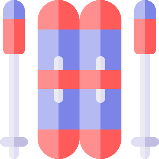 esquí Basic Rounded Flat icono