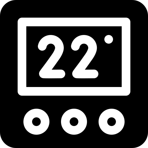 thermostaat Basic Rounded Filled icoon