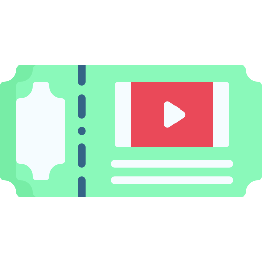 Movie ticket Special Flat icon