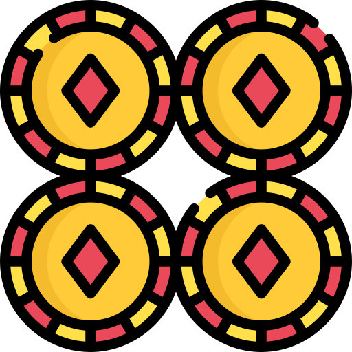 fichas de póquer Special Lineal color icono