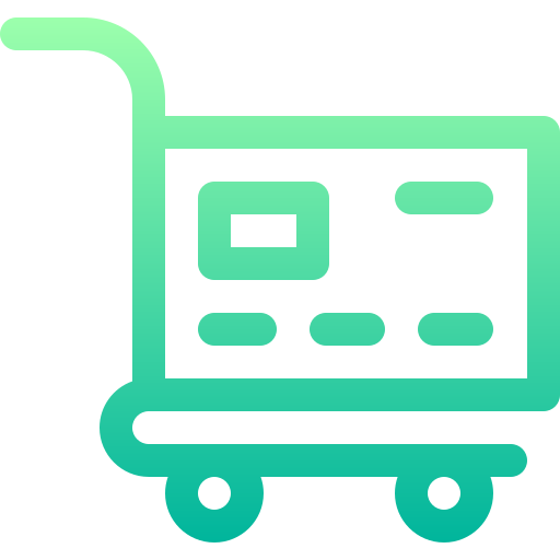 Shopping cart Basic Gradient Lineal color icon