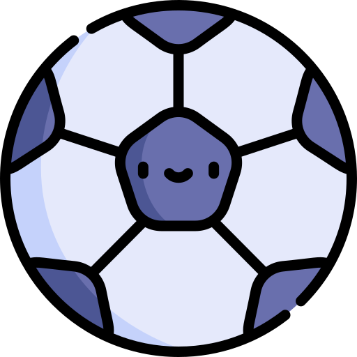 bola de futebol Kawaii Lineal color Ícone