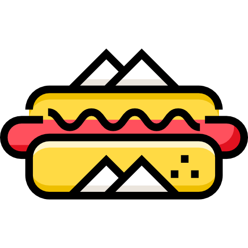hotdog Detailed Straight Lineal color icon