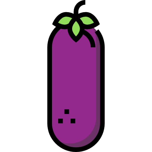 aubergine Detailed Straight Lineal color icon
