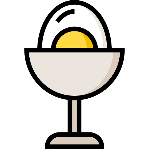 Boiled egg Detailed Straight Lineal color icon