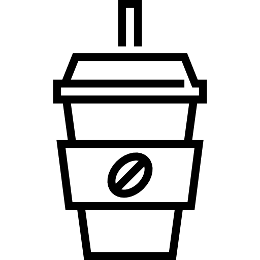 café Detailed Straight Lineal Icône
