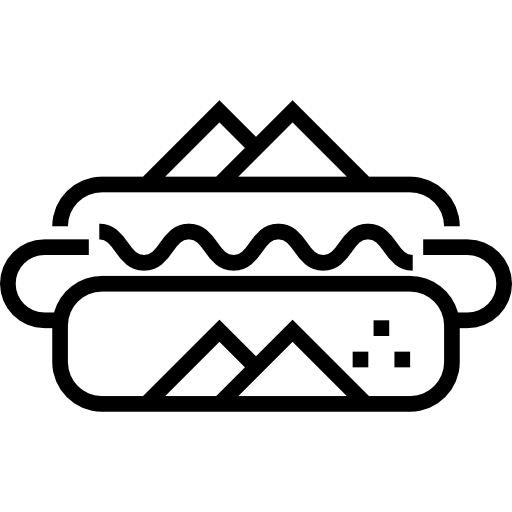 hot dog Detailed Straight Lineal ikona