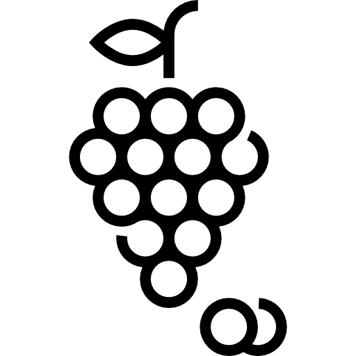 winogrona Detailed Straight Lineal ikona