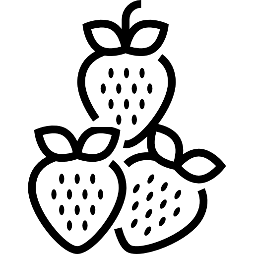 Strawberry Detailed Straight Lineal icon