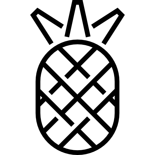 ananas Detailed Straight Lineal ikona