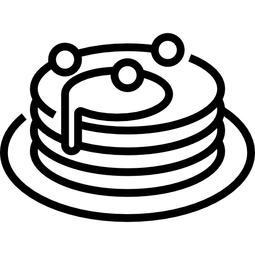 pancake Detailed Straight Lineal icona