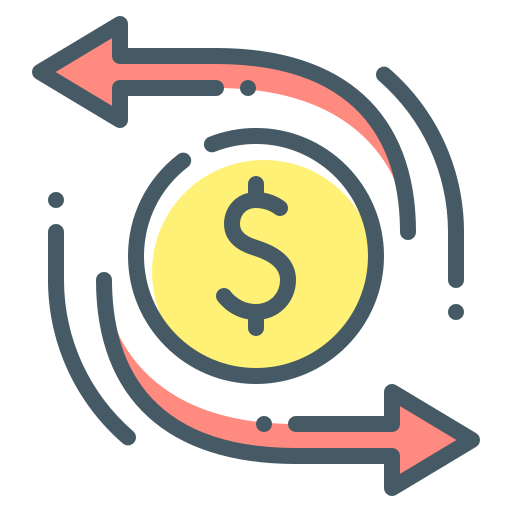 Money transfer Generic Color Omission icon