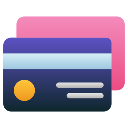 tarjeta de crédito Generic Flat Gradient icono