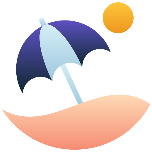 Sun umbrella Generic Flat Gradient icon