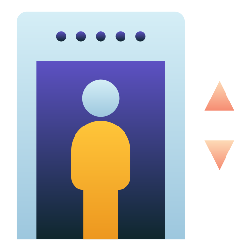 ascensor Generic Flat Gradient icono
